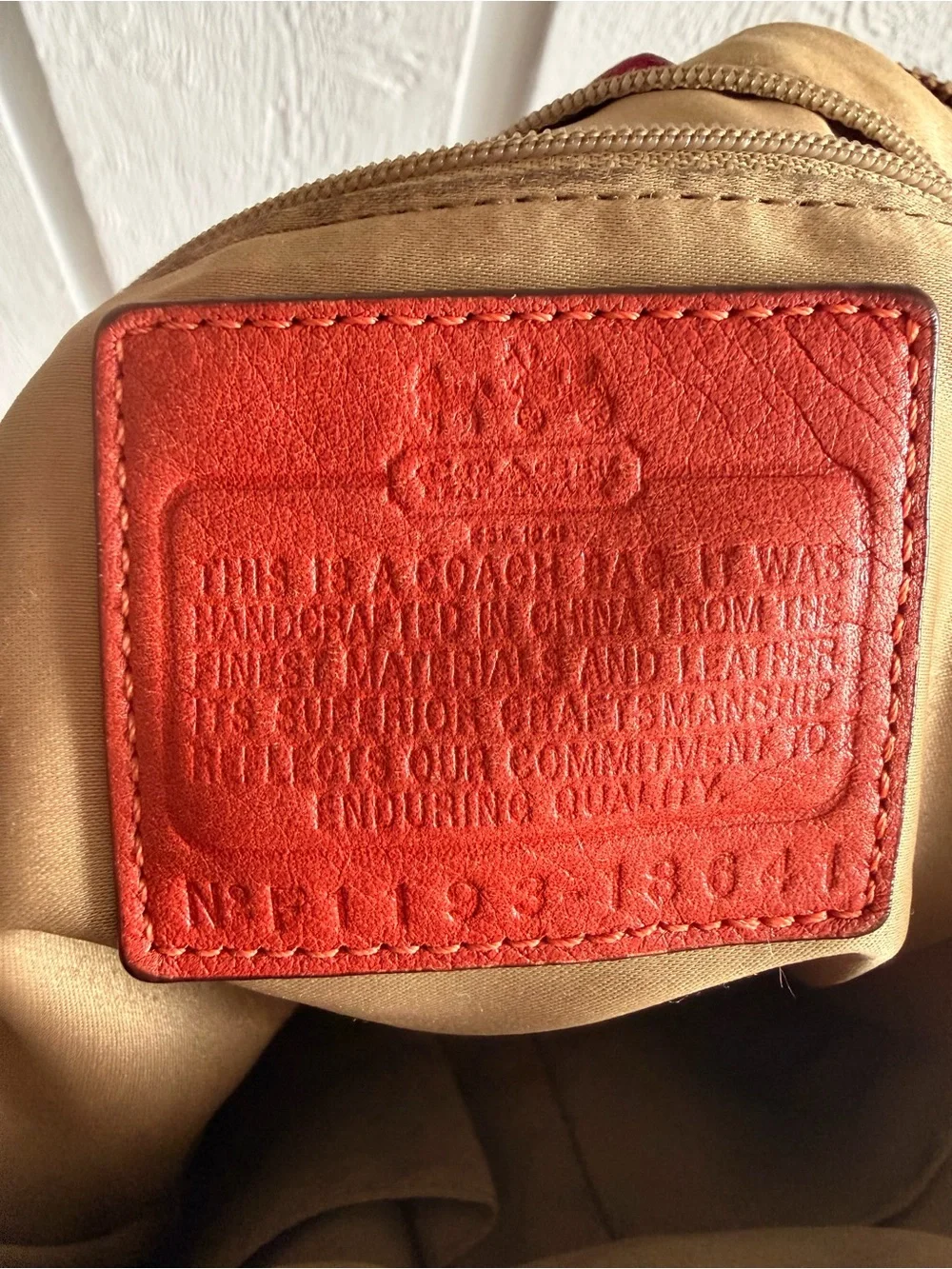 Coach Red Leather Tote Bag